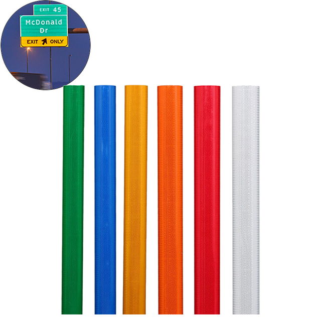 Giá Sỉ 3100 PET 3200 Acrylic Tự Dính Chất Liệu Phim Vinyl Đường Biển Báo An Toàn Hạt Thủy Tinh Tấm Phản Quang Miếng Dán